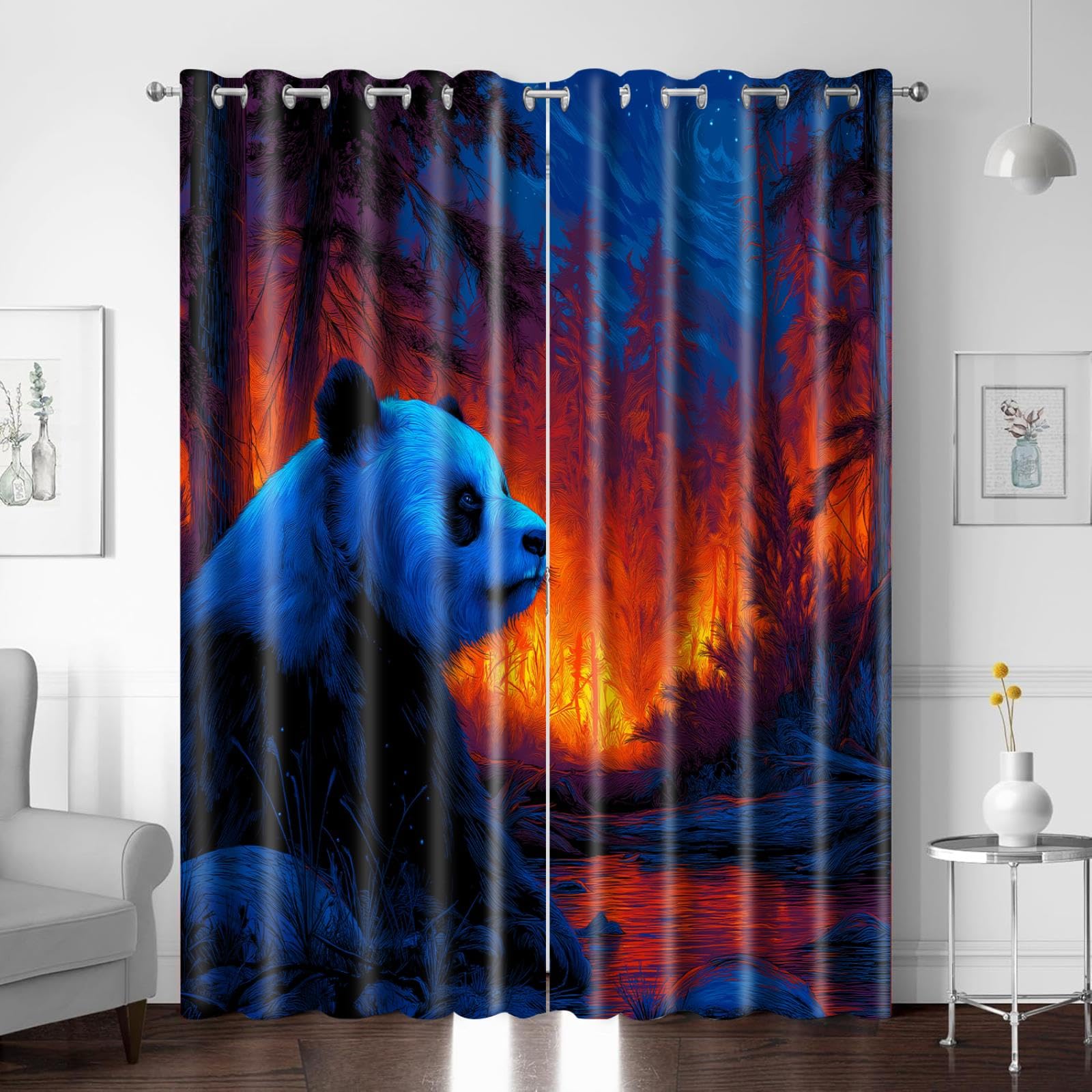 Rideau occultant thermique pour isolation anti-froid de chambre - Draperies opaques 214x180cm