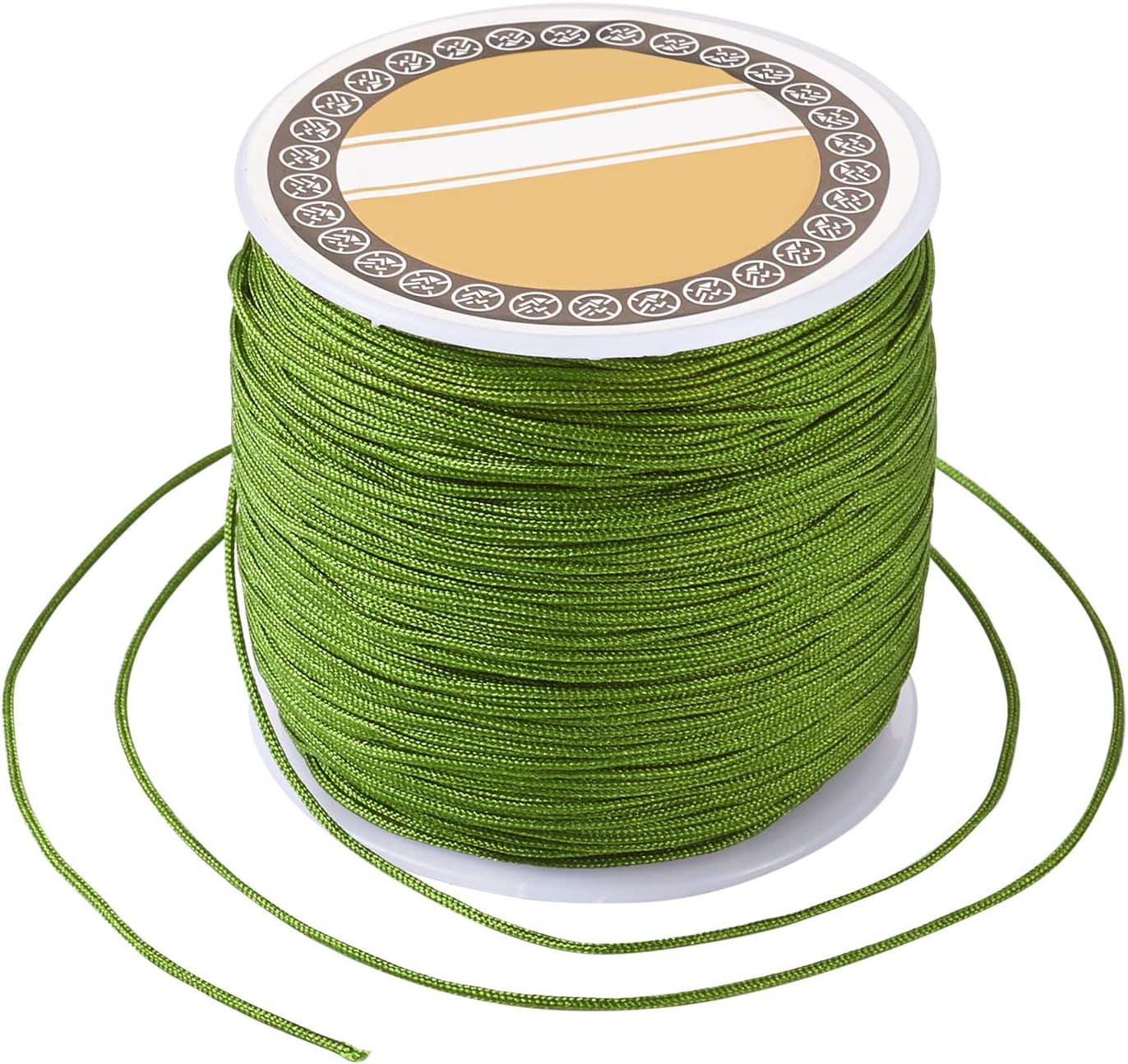 109 Yards 0.8mm Nylon String Cord for Bracelet Making Chinese Knotting Cords Beading Cord Thread for Kumihimo Braided Bracelets Necklaces Macrame Craft Wind Chime (Olive Drab)