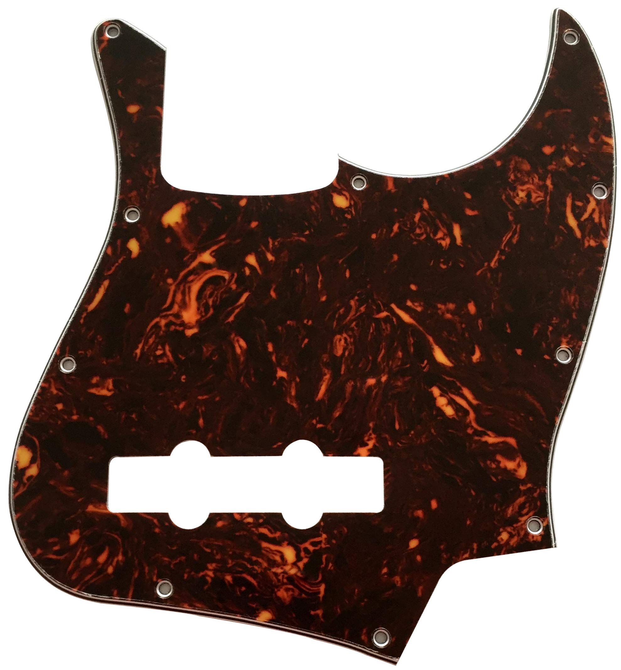 For Fender Jazz Bass Standard Style Guitar Pickguard Scratch Plate (4 Ply Brown Tortoise)