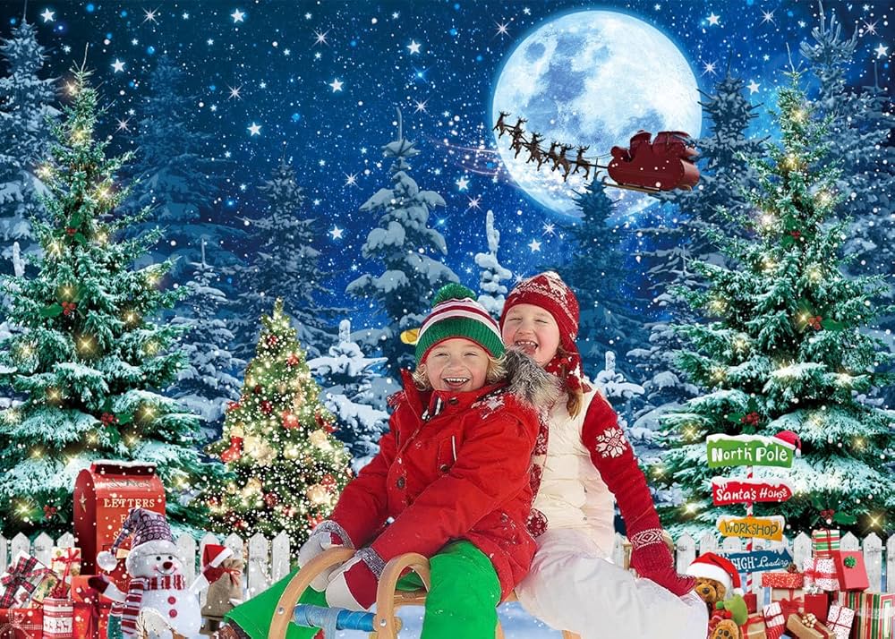 ファブリック 4x5フィート クリスマス背景幕 ツリー 冬 吊り下げ ファブリック 4x5フィート クリスマス背景幕 ツリー 冬 吊り下げ