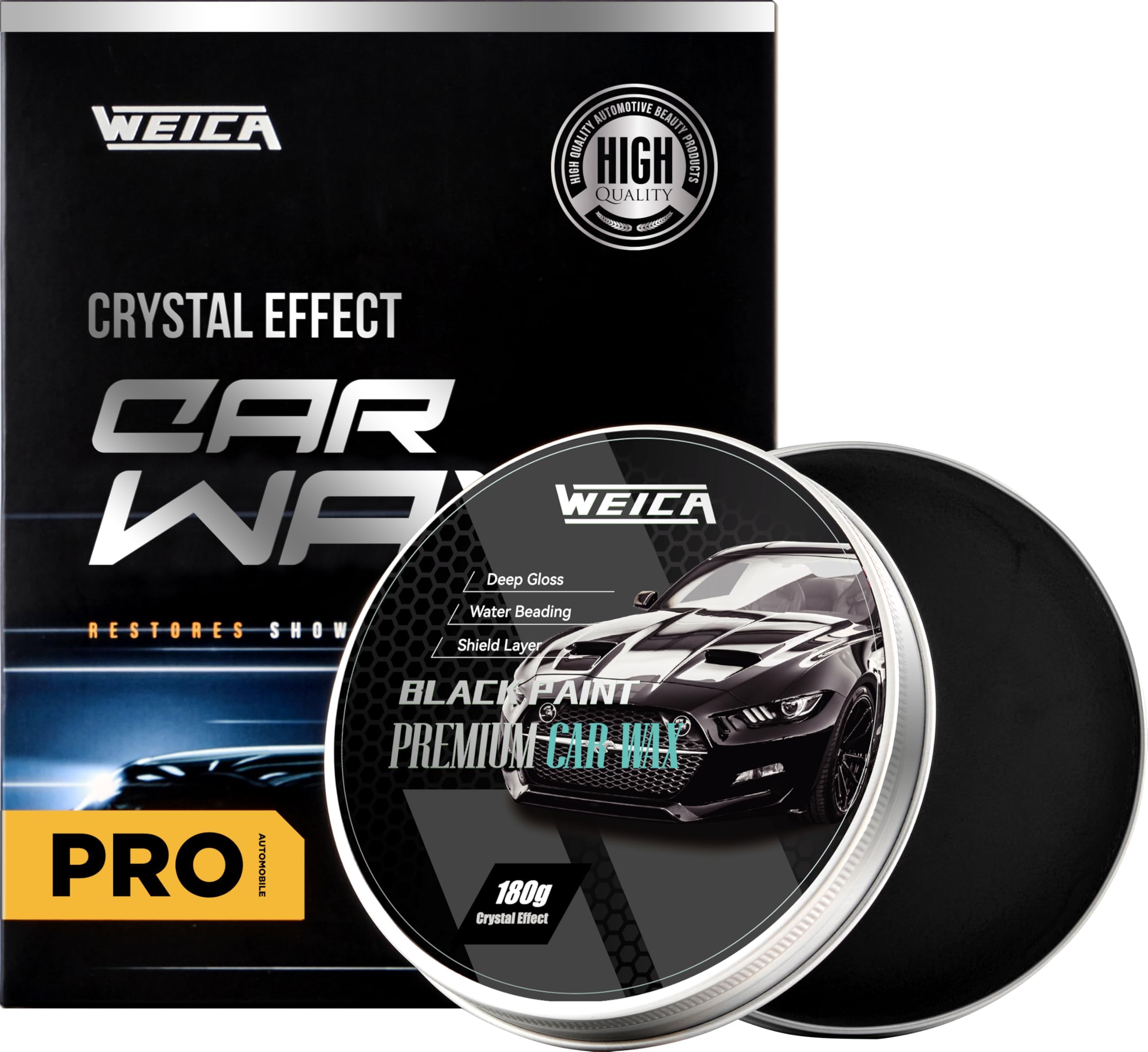 Car Wax for Dark Color Cars | Black, Charcoal, Midnight Blue | Liquid Depth & Sun Swirl Defender | 180g