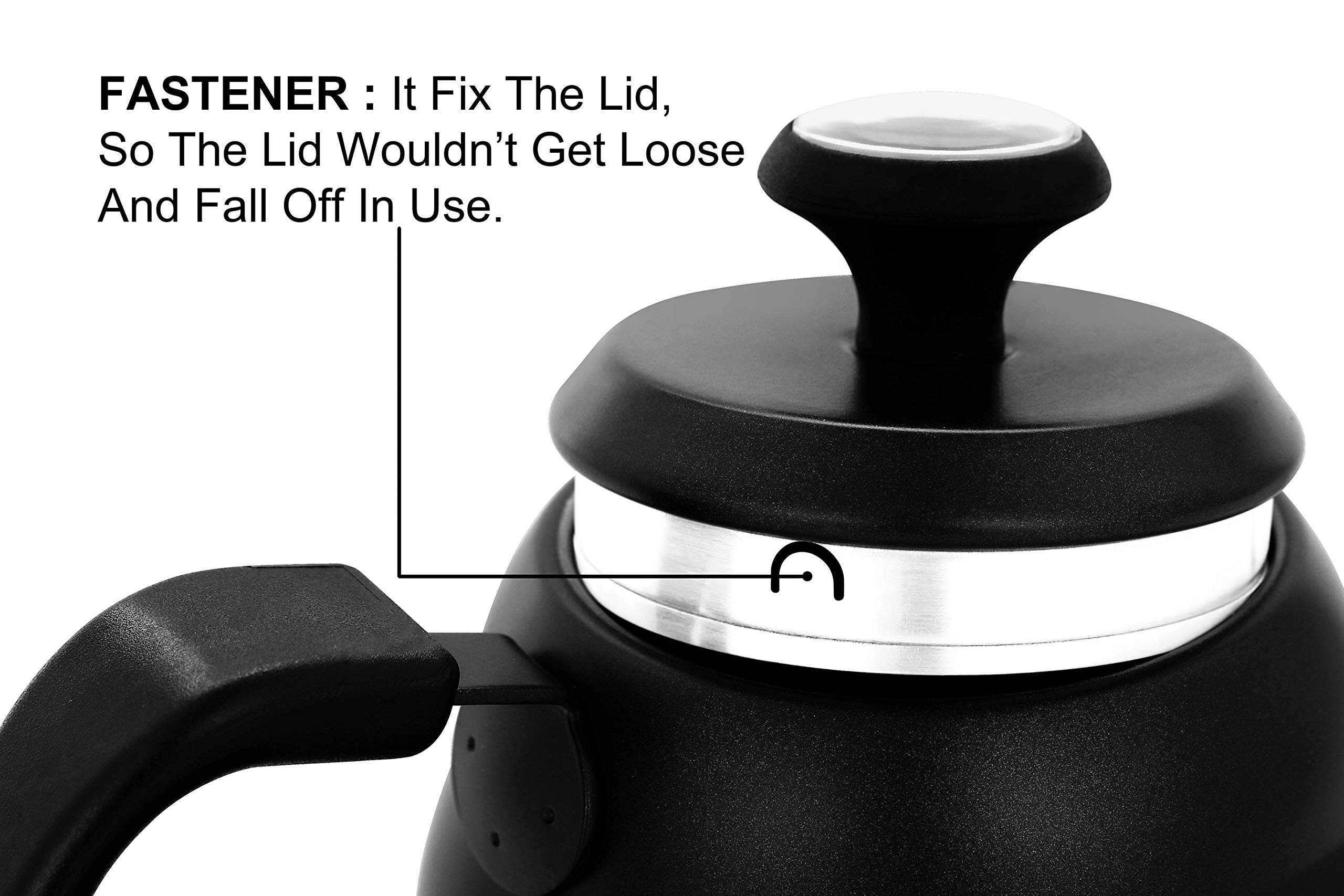 Apexstone 40oz/1.2L Black Pour Over Coffee Kettle,Pour Over Coffee