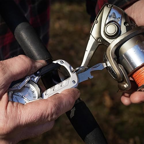 Miniatura 6 de Dakota Reloj de clip multiherramienta para hombre, reloj de clip resistente al agua de 100 pies con luz LED, abridor de botellas, destornillador