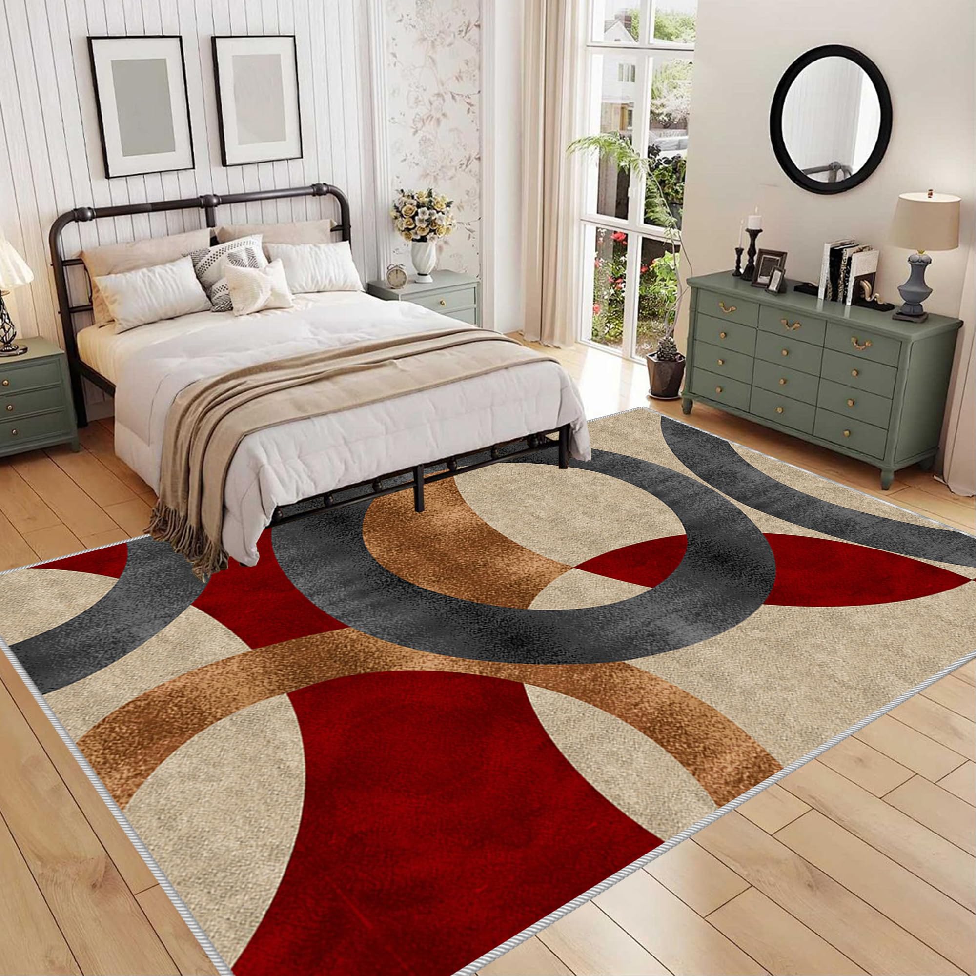 Duży antypoślizgowy dywanik do sypialni Można prać w pralce Wewnętrzny dywanik do salonu na korytarz pralnia jadalnia biuro kuchnia 100 x 130 cm / 39,37 x 51,18 cala