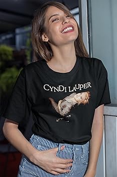 Amazon.com: Cyndi Lauper Suit Photo Adult Short Sleeve T Shirt