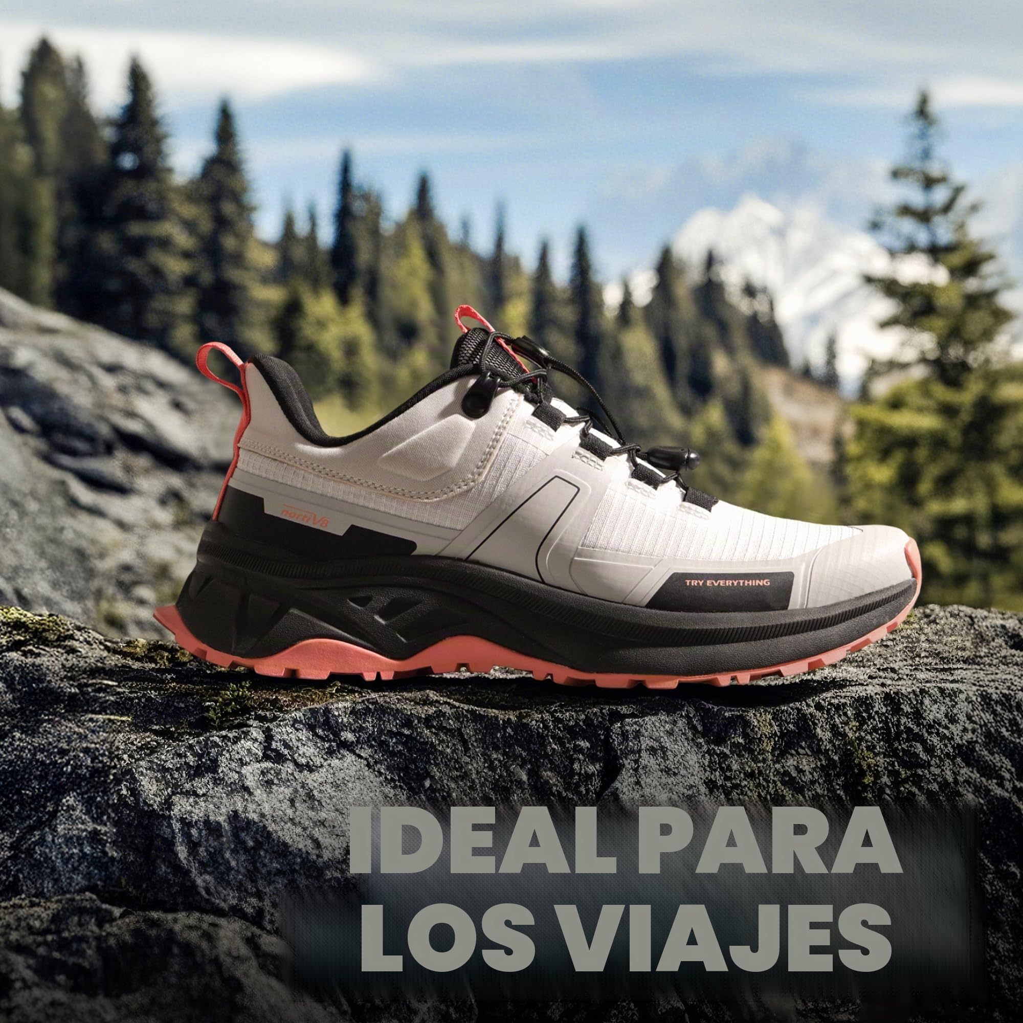 NORTIV 8 Zapatos de Senderismo Botas de Montaña Mujer Zapatillas Trekking Caza Antideslizante Ligeros al Aire Libre Transpirables Ligero