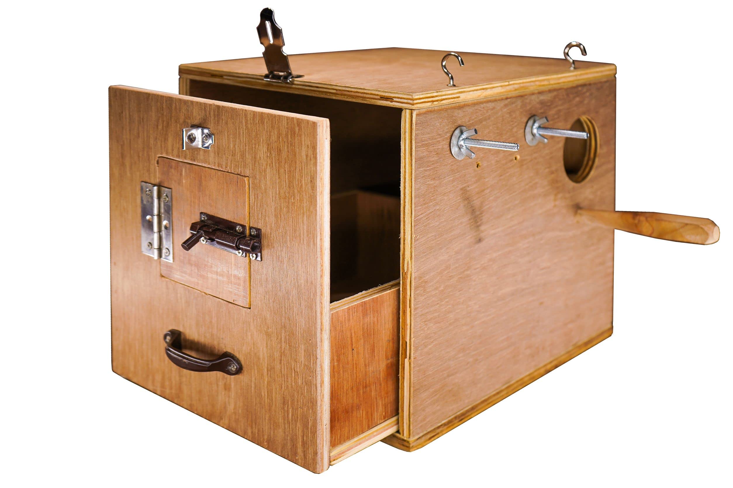 Crib factory Breeding Box for African love birds | HIGH-QULITY PLYWOOD | door with tray model 12 x 8 x 8 inch (MEDIUM SIZE) (B0BG23HDD7) Amazon Price History, Amazon Price Tracker