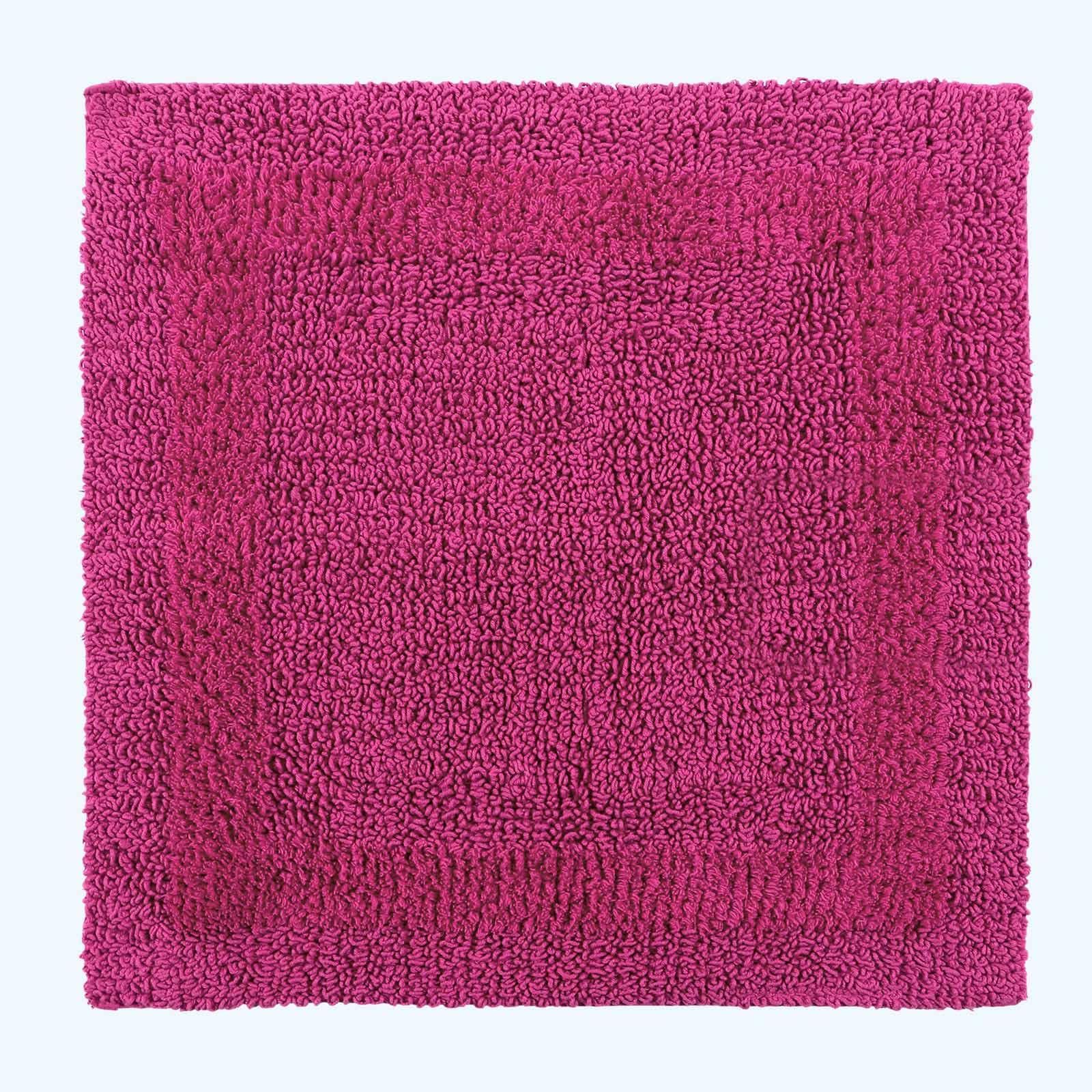 HOMESCAPES Toilet Mat, Luxury 1600gsm Extra Soft 100% Cotton, Reversible Bathroom Mats Non-Slip, Washable, Super Absorbent, Quick-Dry, Raspberry Pink Pedestal Rug for Toilet, 50 x 55 cm — view 46