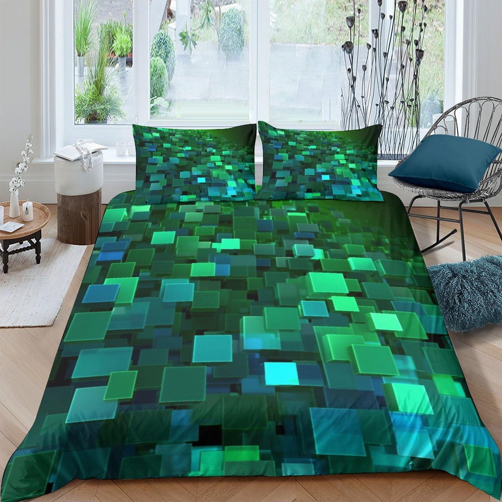 Housse de couette 3D et taie d'oreiller pour créer un cocon moderne de literie enfant