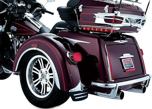 Miniatura 3 de Kuryakyn Accesorio de acento de motocicleta 7223 parachoques trasero para motocicletas Harley-Davidson Trike 2009-19, cromo, 1 par