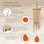 Leebbsin 50th Anniversary Wedding Wind Chime - Romantic Golden for Couple, Parents, Wife, Husband, Friends - Keepsake Ideas | Happy 50th Anniversary Romantic Gifts for Couple, Parents, Wife, Husband, Friends, Golden Anniversarys Keepsake Gifts Ideas