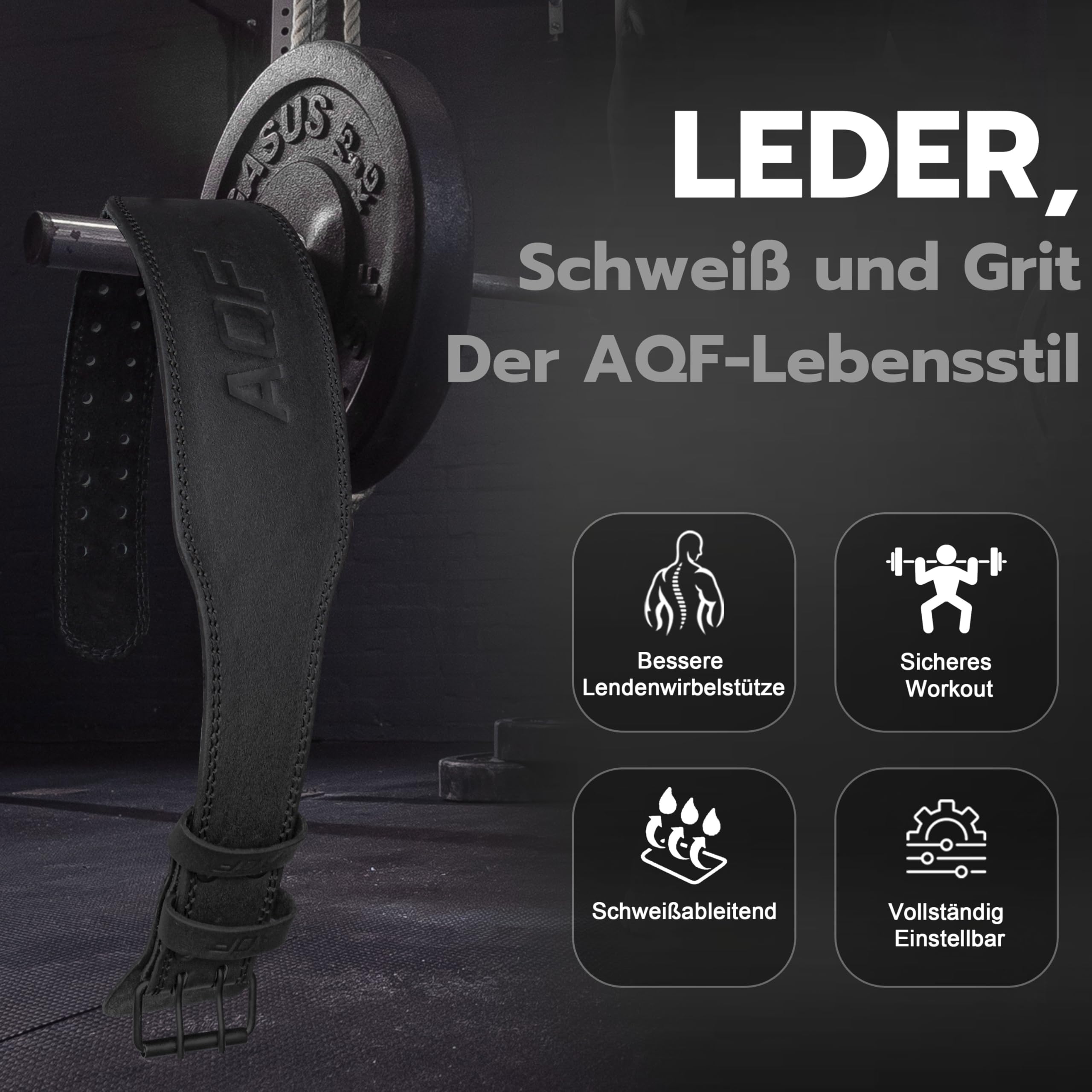 AQF Gewichthebergürtel - 4" 6" Breit Leder Lendenwirbelstütze Gepolsterte Lifting Belt, Gym Belt Mit Stahlrollenschnalle, Sportgürtel Für Bodubuilding & Fitness