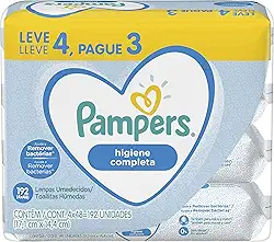 Lenços Umedecidos Pampers Higiene Completa - 192 lenços