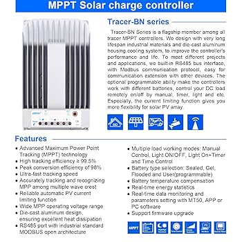 Amazon.com : EPEVER MPPT Charge Controller 30A 12V/24V Auto