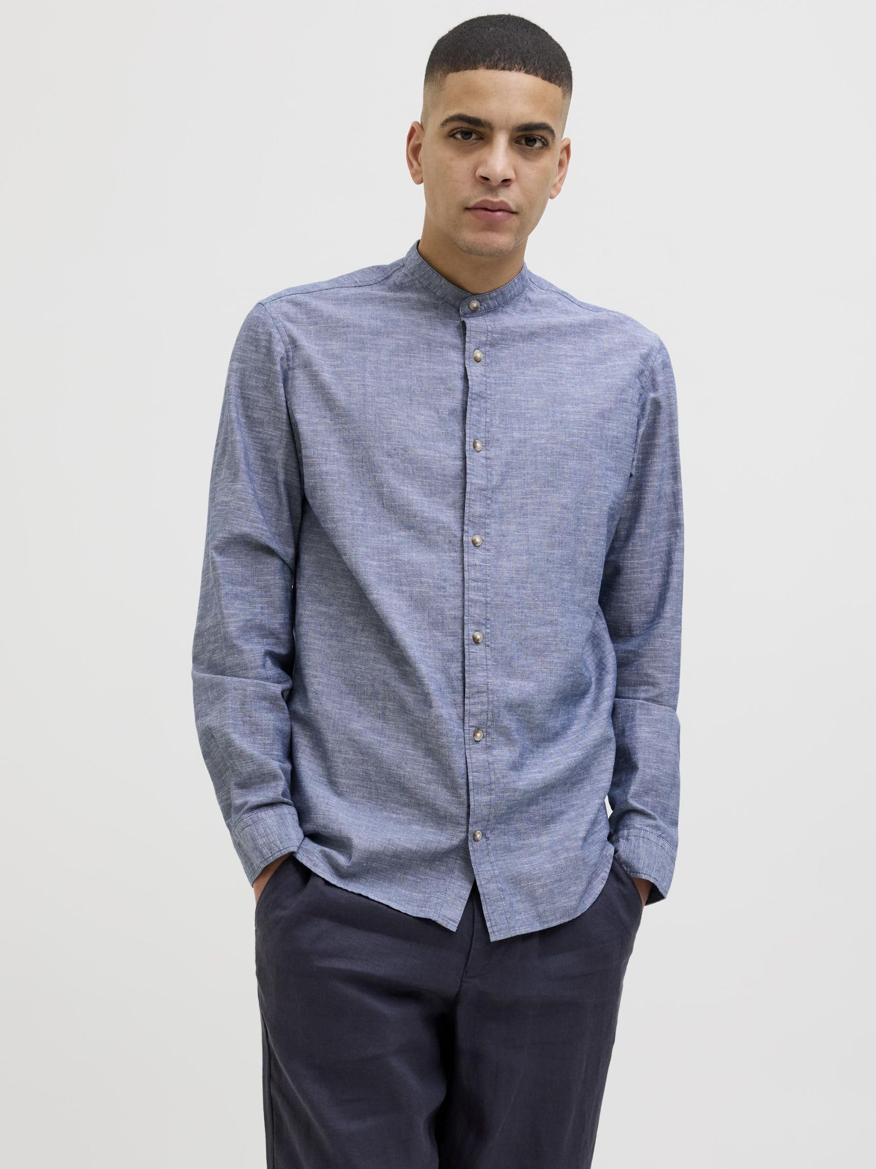 JACK & JONES Jjesummer Band Shirt LS Sn Camisa de Manga Larga Hombre (Pack de 1)
