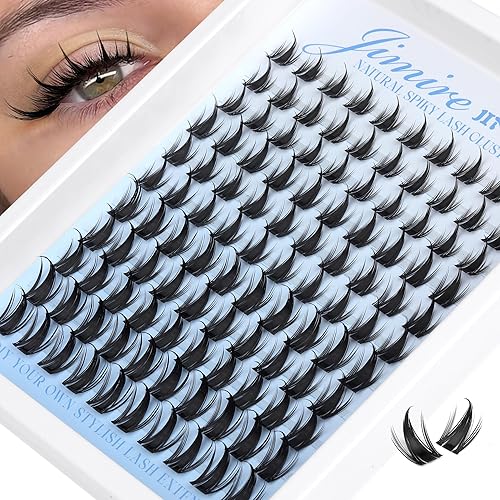 Miniatura 22 de JIMIRE Racimos de pestañas Venus con pestañas inferiores, aspecto natural, racimos de pestañas Wispy de 10-16 mm, racimo de pestañas rizado D,