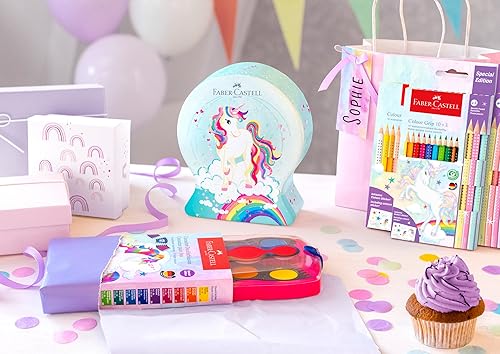 Miniatura 8 de Faber-Castell Conector de pluma de fibra Lata de globo de nieve - Diseño de unicornio