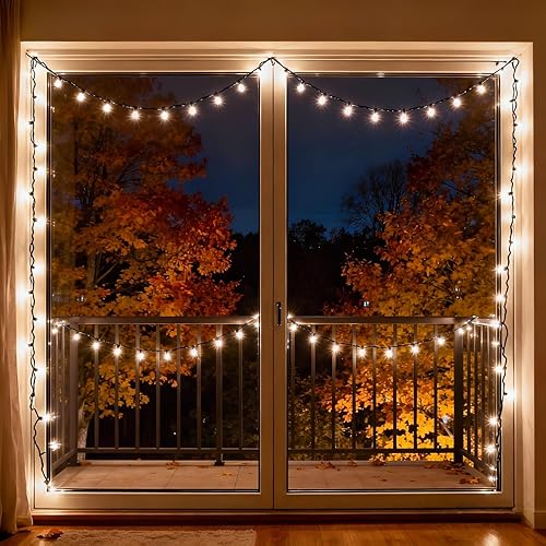 Miniatura 2 de 150luces verdes de Navidad, tira de luces con cable verde de 50pies, con certificación UL, juego de mini luces de calidad comercial, para fiestas en