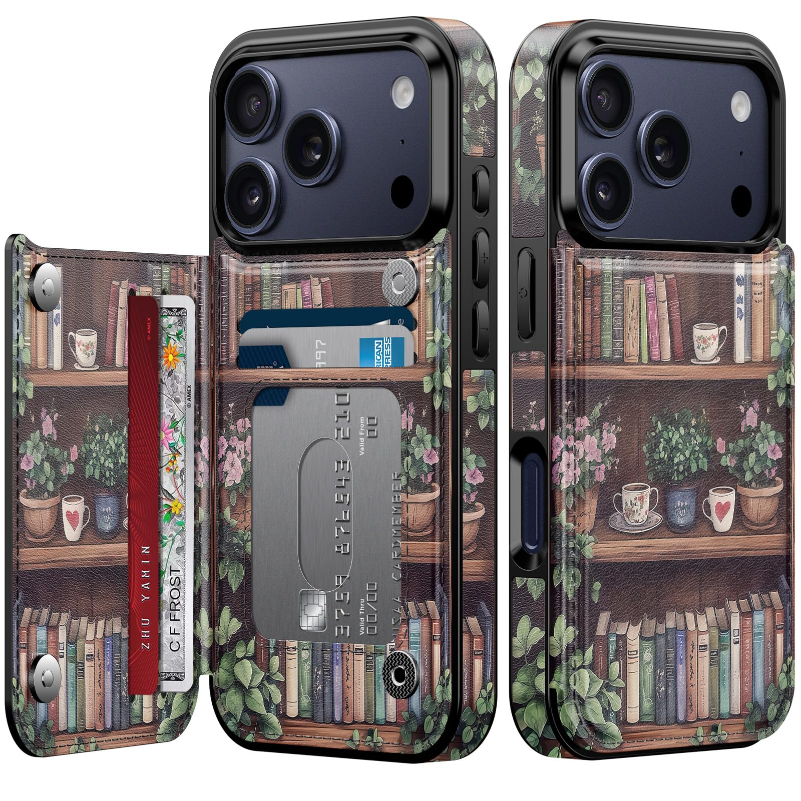 Étui portefeuille iPhone 17 Pro Max anti-piratage RFID et anti-chute - 8