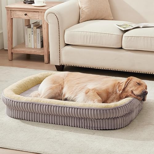 Miniatura 1 de Cama ortopédica para perros de razas medianas, sofá cama de espuma de alta densidad para perros, cama ovalada para perreras, sofá cama para mascotas
