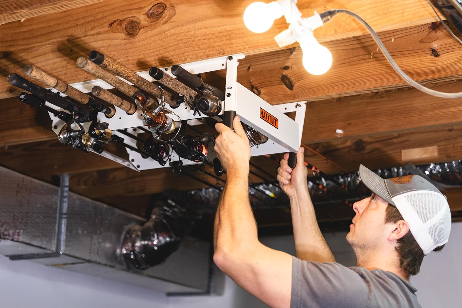 MAXXTUFF Ceiling-Mount Rod Holder