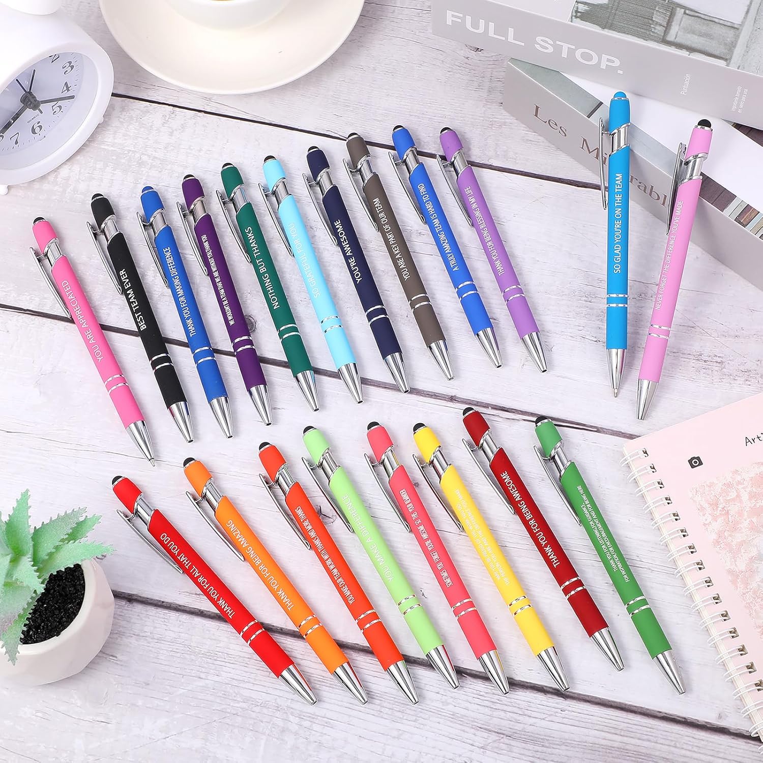 Sherr 120 Pieces Thank You Pens for Touch Screen Thank You Gifts 2 in 1 Pens Ballpoint Pen with Stylus Tip for Events Parties Present Employee Appreciation Office Gifts(Appreciation) - Image 4