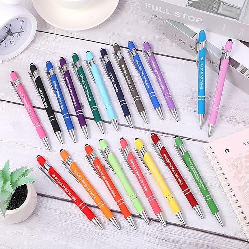 Miniatura 4 de Sherr 120 bolígrafos de agradecimiento para pantalla táctil, regalos de agradecimiento, bolígrafos 2 en 1, bolígrafos con punta de lápiz óptico para
