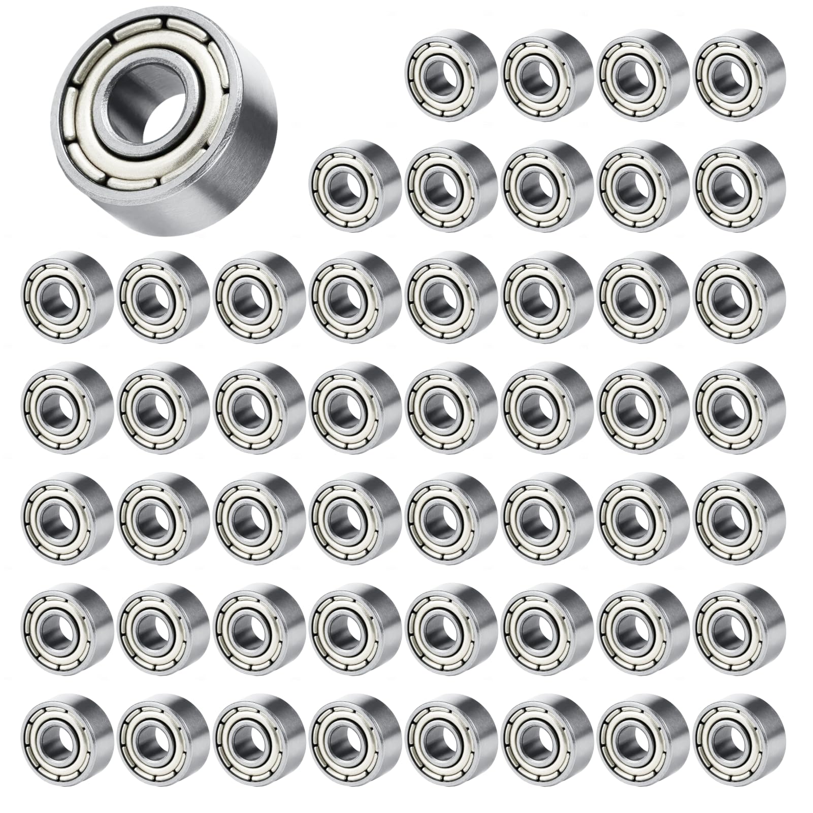 50 Pezzi 693ZZ Mini Cuscinetti a Sfere di Precisione (3x8x4 mm), Doppi Schermati, Cuscinetti 3x8x4 in Acciaio al Carbonio per Skateboard, Carrelli, Motori Elettrici e Altri Usi