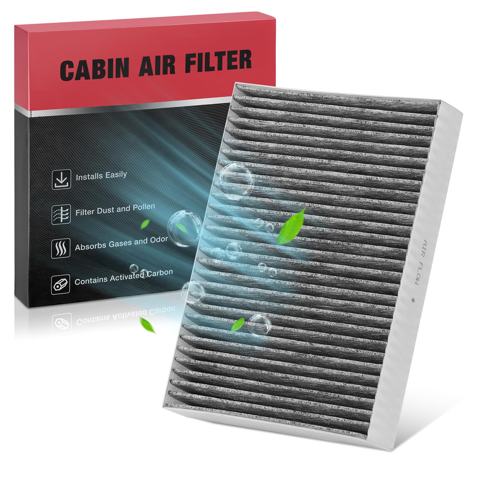 BDFHYK CF11854 Cabin Air Filter with Activated Carbon Compatible with Nissan 2017-2022 Qashqai, 2014-2020 Rogue, 2017-2022 Rogue Sport 2.0L l4, Replace# XC10434, WP10179, PC99052-P