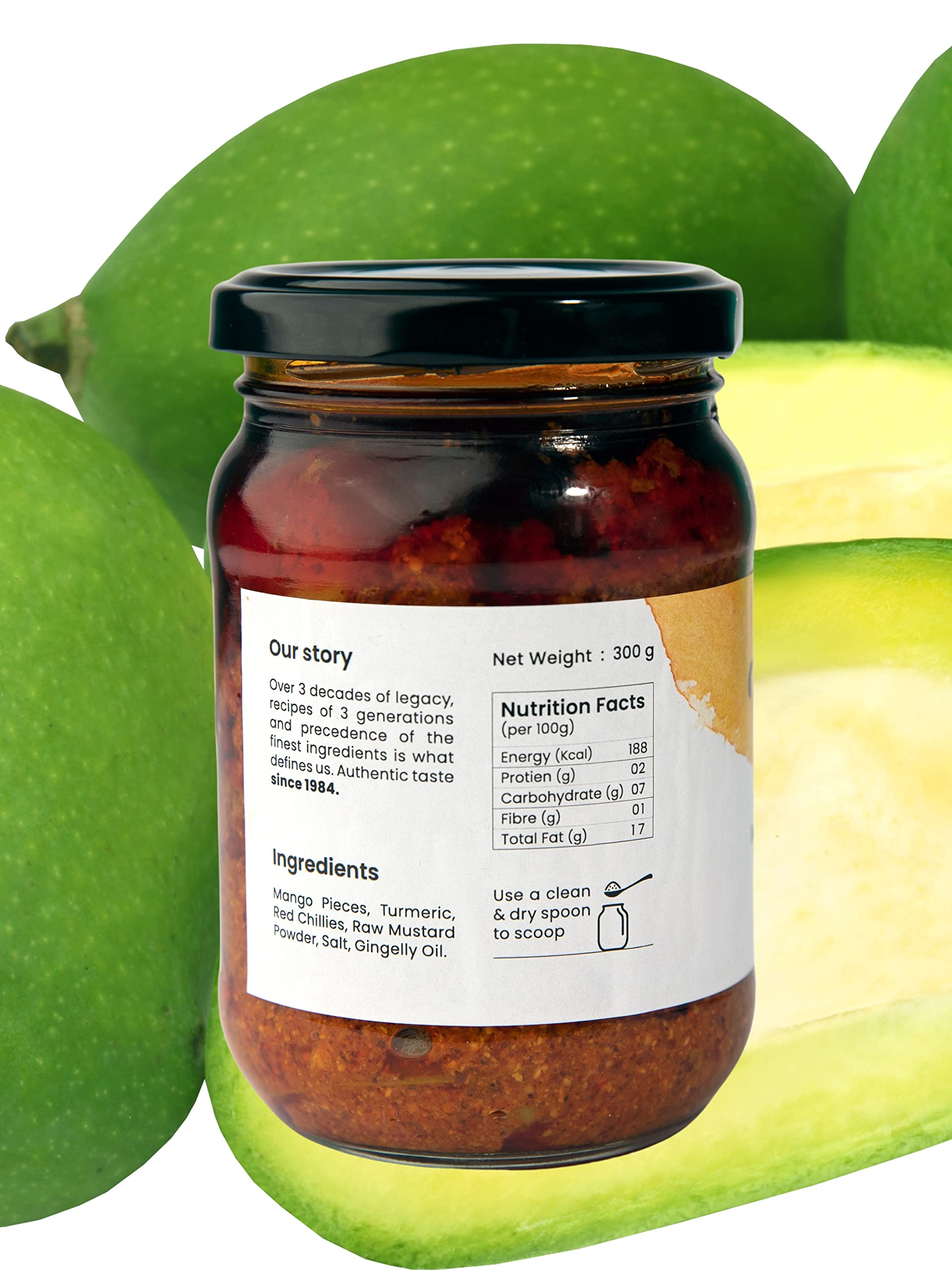 Bhogarajus - Andra Style Mango Awakai Pickle Pure Home Made - 300 gms. 1