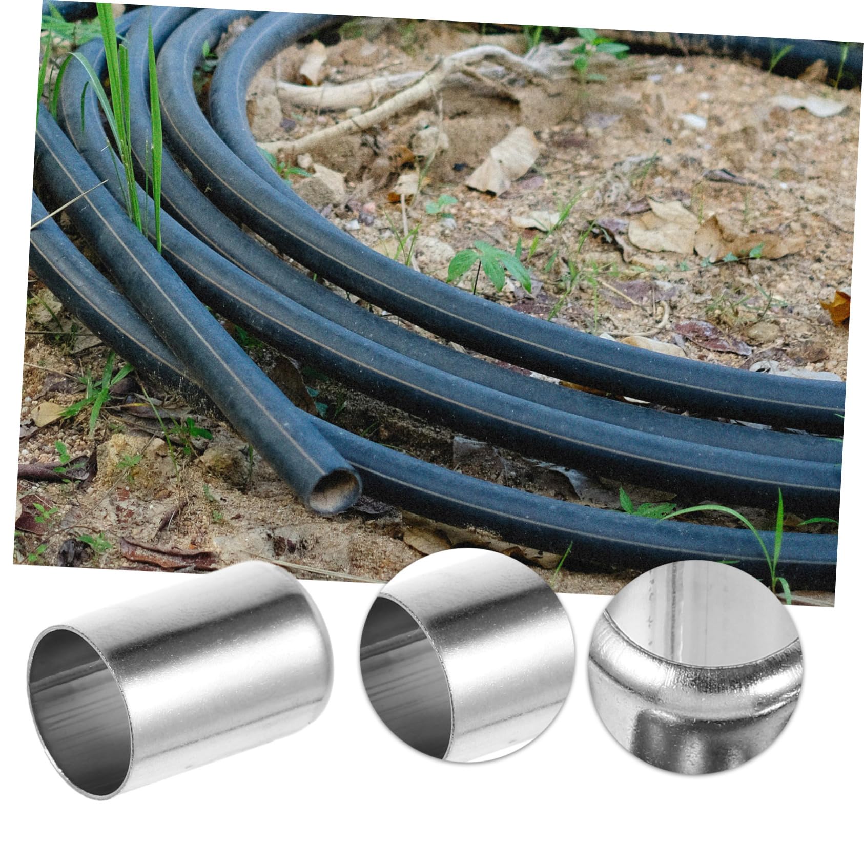 SEWACC Crimphülsen mit Sicherer Verbindung 100 Stück Edelstahl Hydraulikschlauch und Vielseitiger Anwendung für Hochdruckschläuche im Industriellen Bereich