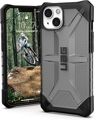URBAN ARMOR GEAR UAG Designed for iPhone 13 Case Grey Ash Rugged Lightweight Slim Shockproof Transparent Plasma Protective Cover, [6.1 inch Screen]