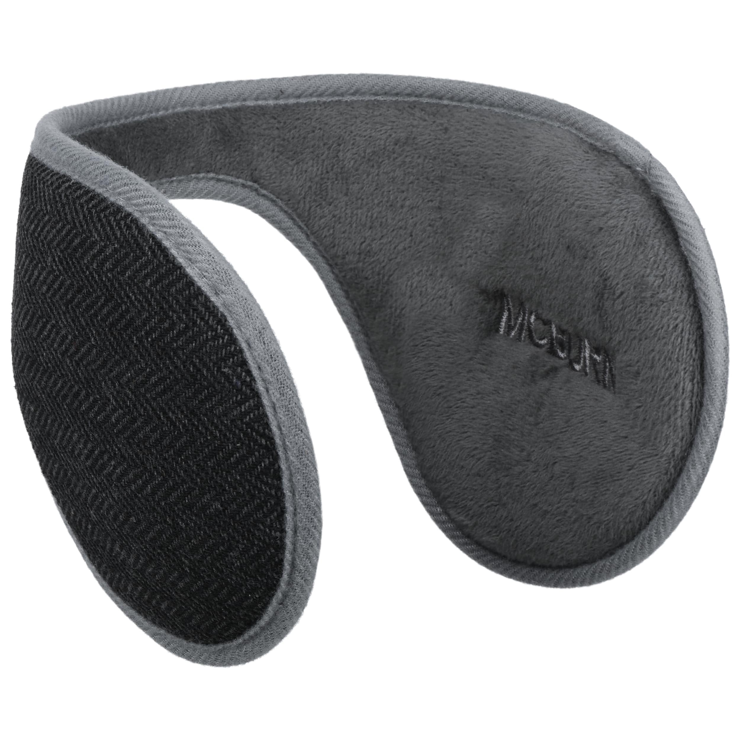 McBURN Herringbone Earband Women/Men - earbands Ear Warmers with Lining Winter Autumn-Winter - One Size Light Grey