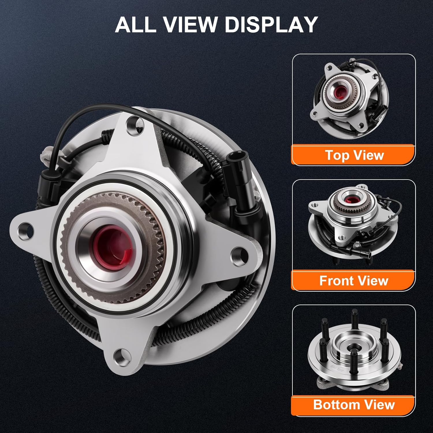 OCPTY 1pc New Premium 515119 Front Wheel Bearing and Hub Assembly fit for 6-Lug with ABS 2009 2010 for Ford F-150
