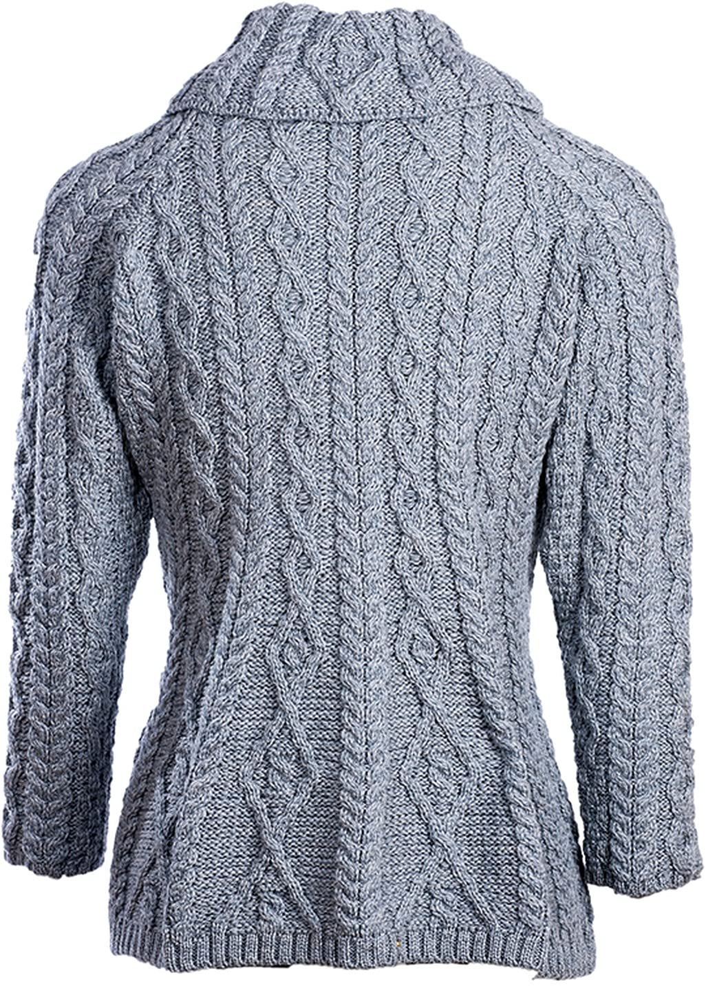Cárdigan irlandés para mujer, 100 % lana merino súper suave con botones, fabricado en Irlanda