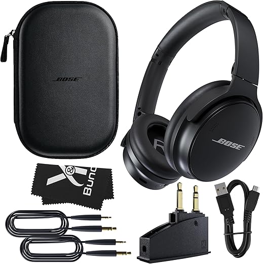 Compare Bose 45 Headphones (Black) Bundle with QC15