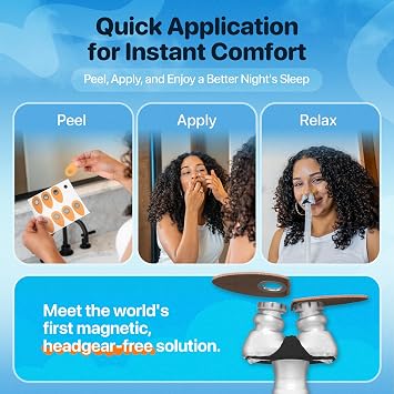 Bleep Eclipse Halos C Pap Mask-Free Interface, Strapless Sleep Apnea CPAP Nose Mask with 64 MagSeal Ports, Leak-Free Adhesive, BPA-Free, Supplies & Accessories, 32 Count, USA-Made (Pack of 2)
