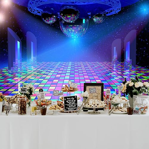 Miniatura 4 de CSFOTO Telón de fondo de fiesta de discoteca de 14 x 10 pies, telón de fondo de fiesta de baile, concierto, escenario, club nocturno, estudio de