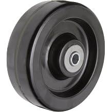 DUR-0620-08 6" Diameter X 2" Width Durastan Phenolic Wheel with Straight Roller Bearing, 1200 lbs Capacity, 1/2" Axle Diameter, Black