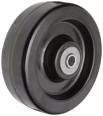 DUR-0620-08 6" Diameter X 2" Width Durastan Phenolic Wheel with Straight Roller Bearing, 1200 lbs Capacity, 1/2" Axle Diameter, Black