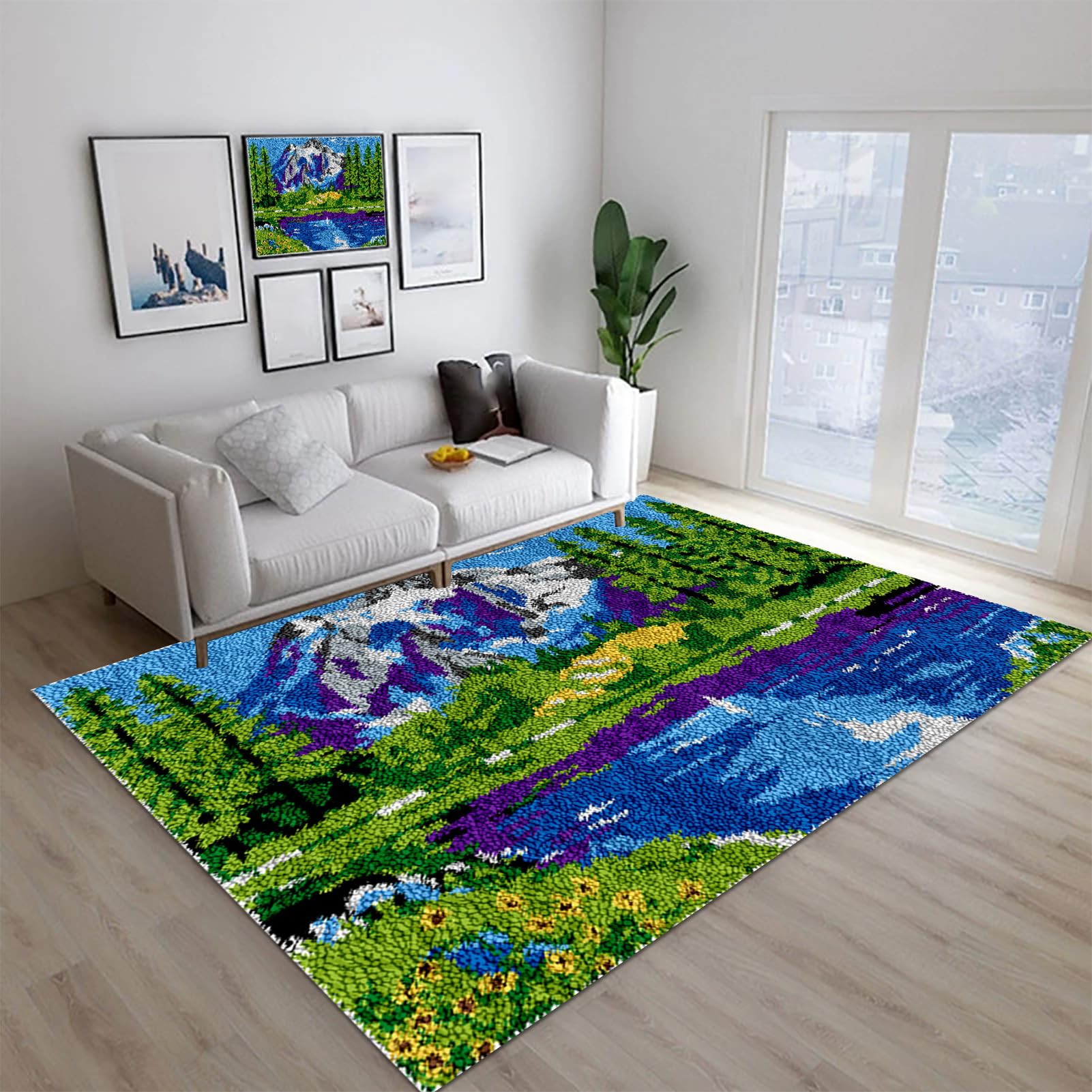 Kit Gancio a chiavistello Tappeto Fai da Te Tappeto Kit da Ricamo Kit Gancio Latch Tappeto Fare Realizzazione Tappeti Kit Kit Tappetini di 3D Grandi Dimensioni Fatti A Mano 69 x 102 cm