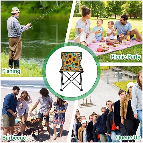 Miniatura 7 de Sillas de camping de leopardo verde plegable al aire libre para adultos silla de camping portátil silla de césped ligera 202a3756