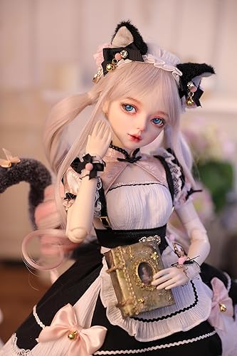 Miniatura 9 de VLEYAN Muñeca BJD pintada a mano, muñeca de princesa articulada de bola de 13 de 22.8 pulgadas, cuerpo de PVC con 31 articulaciones móviles, regalo