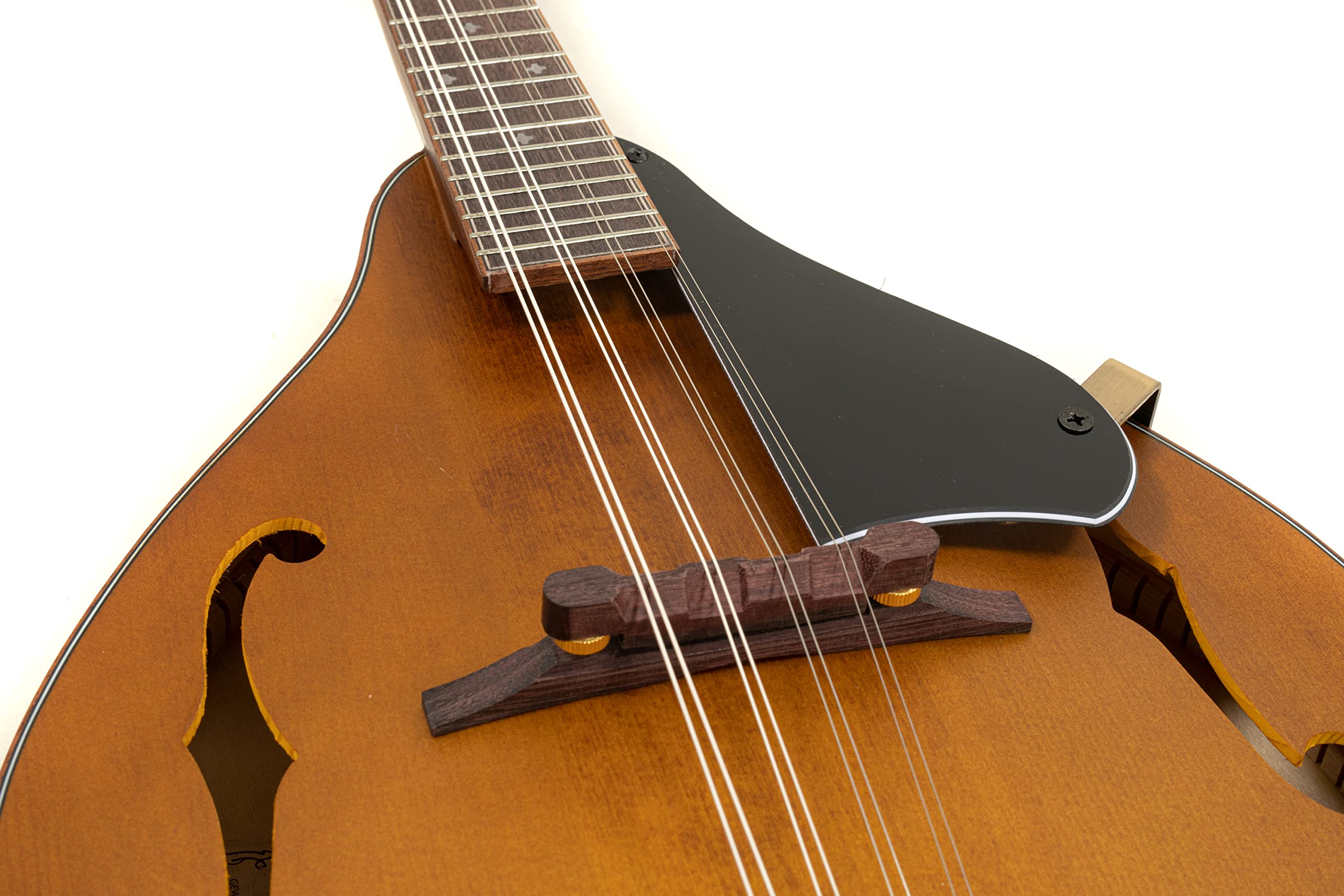 GEWA Mandoline A-Antique Vintage Table épicéa massif Fond érable flammé Mécaniques laiton antique Étui premium Finition Open Pore Vintage