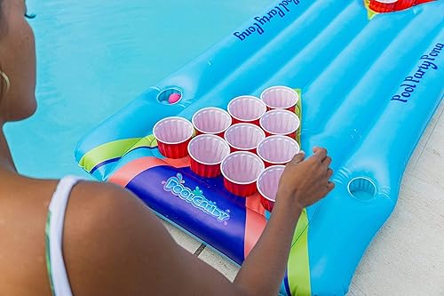 Miniatura 6 de PoolCandy Pong inflable para fiesta en la piscina un juego de piscina fácil de instalar, lago o playa. Perfecto para tu próxima barbacoa, piscina o