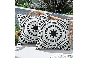 Merrycolor Waterproof Outdoor Pillow Covers - Floral Farmhouse Style