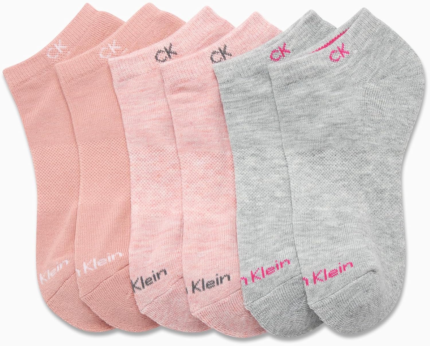 Calvin Klein Girls No Show Socks - 6 Pack Soft Cushioned Athletic Low Cut Socks for Girls With Arch Support - Image 4