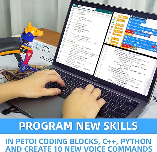 Miniatura 4 de Petoi Robot Dog Bittle X V2 Servo de aleación (premontado)  Kit de robótica  Kit de robot inteligente de codificación, control de voz, robot