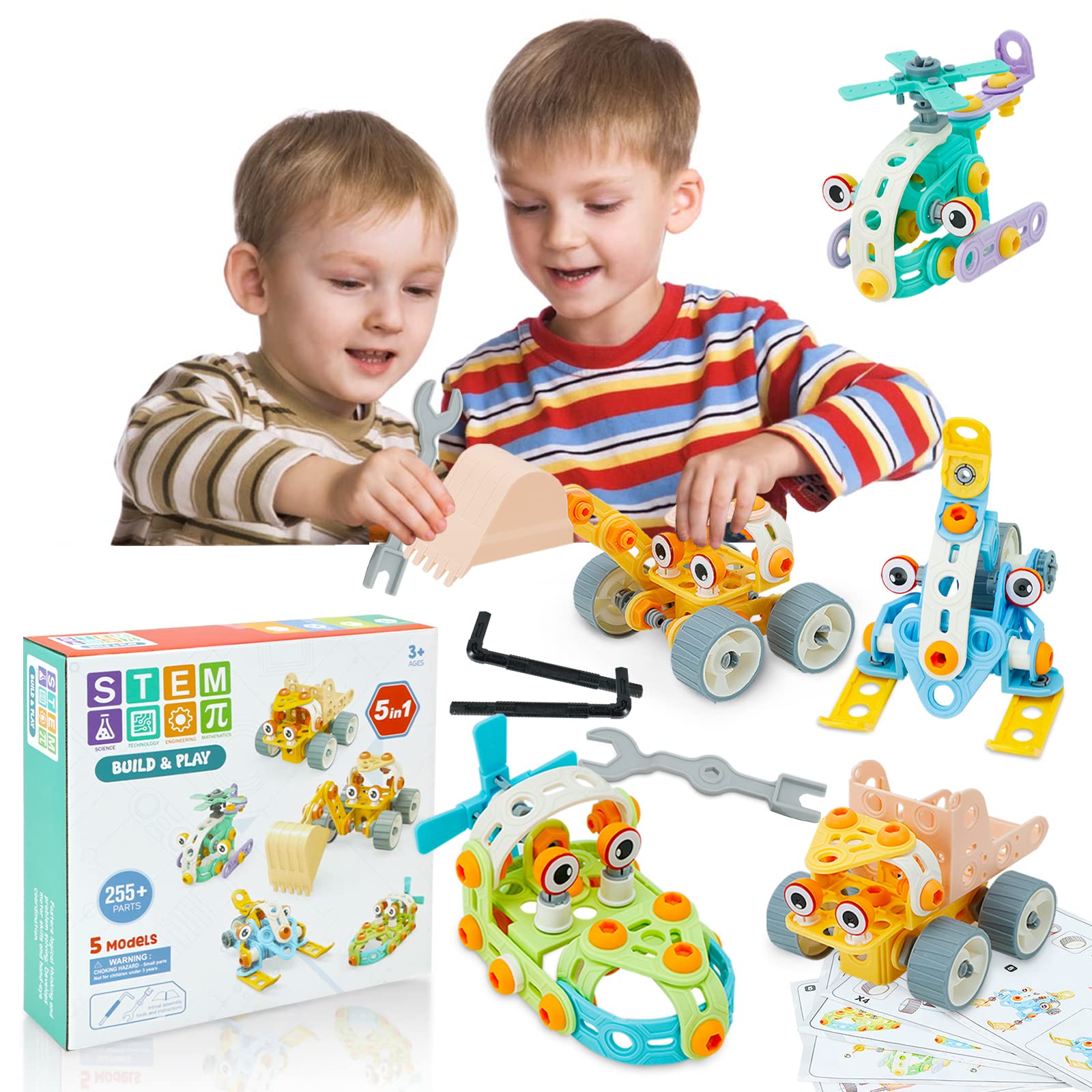 255 Pcs Stem Building Blocks Erector Set For Boys Engineering