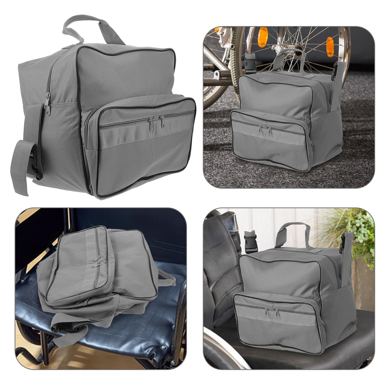 BESTYASH Faltbarer Rollstuhl-rucksack mit Wasserdichtem Material und Mehreren Fächern für Großzügigen Stauraum Einfache Befestigung an Armlehnen und Komfortables Tragen bei Reisen